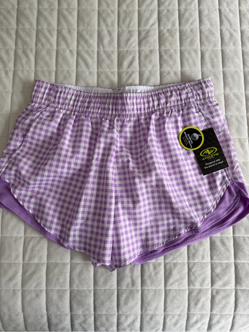 Old Navy Lavender Gingham Athletic Shorts